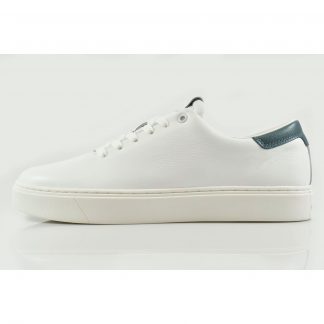 Calvin Klein LOW TOP LACE UP OXFORD Άσπρο-Πετρόλ