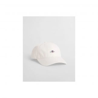 Gant SHIELD COTTON TWILL CAP Άσπρο