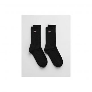 Gant SHIELD SPORT SOCKS 2-PACK Μαύρο