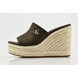 Calvin Klein WEDGE ROPE SLIDE MG Καφέ
