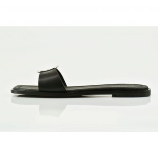 Calvin Klein FLAT SLIDE W/CK HW BIG-LT Μαύρο
