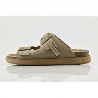 D.FRANKLIN Vibe Sandals Buckle Taupe